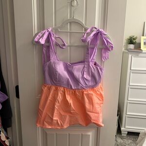 Lilly Pulitzer Purple and Orange Tank Top